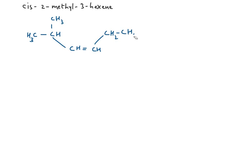 SOLVED: Hydrocarbons Drawing the cis or trans isomer of a small alkene ...