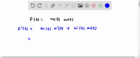 point-the-force-f-on-an-object-is-the-product-of-the-mass-m-and-the-acceleration-a-in-this-problem-assume-that-the-mass-and-acceleration-both-depend-on-time-t-hence-so-the-does-the-force-tha-97458