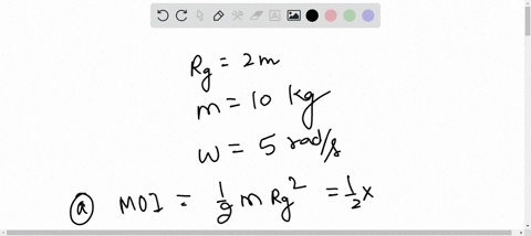 a-flywheel-having-radius-of-gyration-2-m-and-mass-10-kg-rotates-angular-speed-of-5-radians-s-about-an-axis-perpendicular-to-it-through-its-center-find-a-the-moment-of-inertia-6-the-angular-m-70995