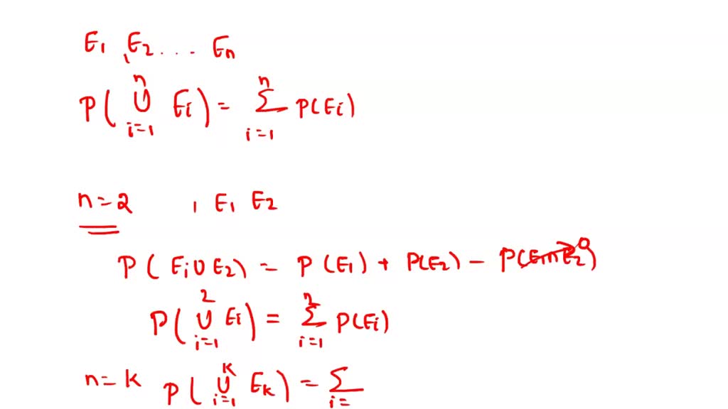 SOLVED: Exercise 2. Using the axioms of probability, prove Boole ...