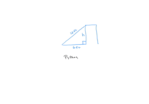 the-base-of-12-foot-ladder-is-6-feet-from-a-building-if-the-ladder-reaches-the-flat-roof-how-tall-is-the-building-79699