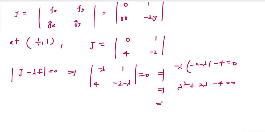 SOLVED Consider the pair of differential equations dx =y 1 dt dy Ax2