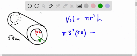 Internal Radius Math Pipe The inner and outer radii of a cylindrical pope are 4 cm and...