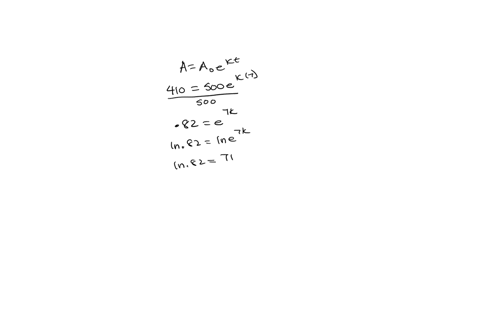 a-certain-substance-decomposes-according-to-a-continuous-exponential-decay-model-to-begin-an-experiment-the-initial-amount-of-the-substance-is-after-hours-of-the-substance-is-left