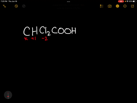 what-is-the-average-oxidation-number-of-carbon-in-dichloroacetic-acid-chcl2cooh-45765
