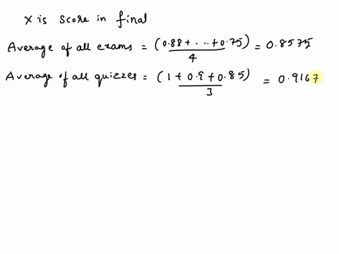 in-a-college-course-your-scores-for-each-of-four-exams-was-88-8595and-75-your-quiz-scores-were-100-90and-85-your-final-course-average-is-based-on-a-weighting-of-several-items-the-average-of-65178