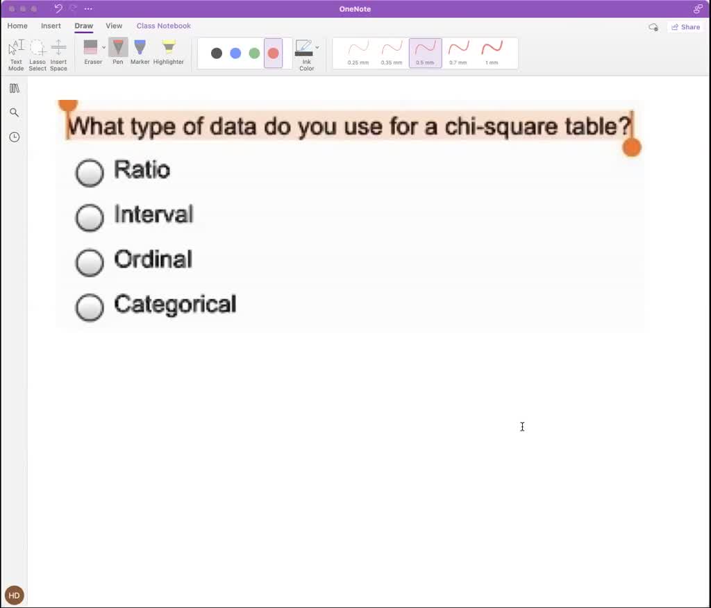 SOLVED What type of data do you use for chisquare table? Ratio
