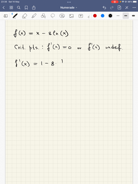 find-the-critical-numbers-of-the-function-enter-your-answers-as-a-comma-separated-list-if-an-answer-does-not-exist-enter-dne-fx-x8-lnx-x-77545