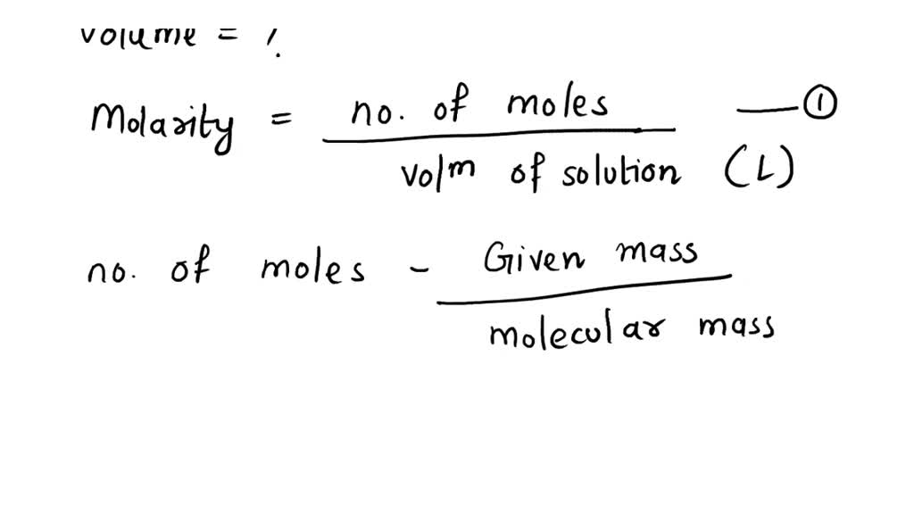 Solved: Calculate Each Of The Following Quantities:(a) Molarity Of The 