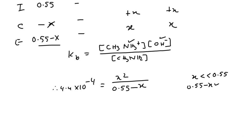 SOLVED Determine The PH Of A 0 55 M Aqueous Solution Of CH3NH2 solved-determine-the-ph-of-a-0-55-m-aqueous-solution-of-ch3nh2
