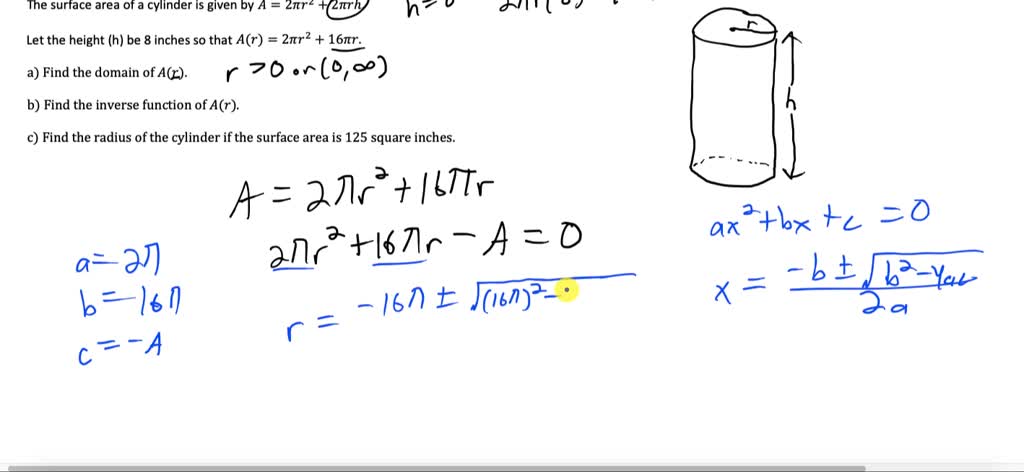 SOLVED: A cylinder (round can) has a circular base and a circular top ...