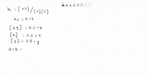 Based on a Kc value of 0.180 and the given data table, what are the ...
