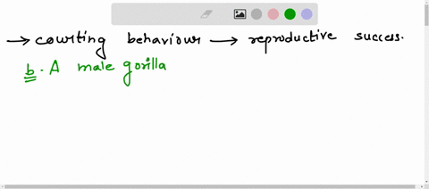 which-of-these-is-a-courting-behavior-that-can-increase-a-males-probability-of-reproductive-success-a-a-group-of-birds-flies-to-a-new-location-with-more-food-resources-b-a-male-gorilla-displ-42047