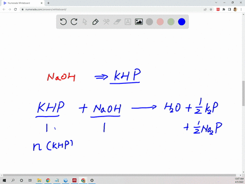 potassium-hydrogen-phthalate-khp-is-a-monoprotic-acid-and-is-often-used-as-a-primary-standard-in-acid-base-titrations-if-193-ml-of-01252-m-naoh-is-required-to-neutralize-06716g-of-impure-khp-05438