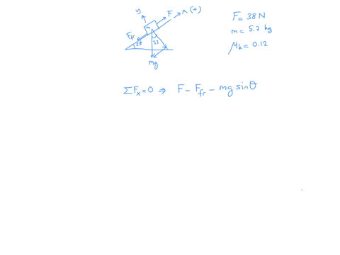 a-block-of-mass-m-52-kg-is-pulled-up-a-23-incline-as-in-the-figure-below-with-a-force-of-magnitude-f-38-n-find-the-acceleration-of-the-block-if-the-coefficient-of-kinetic-friction-between-the-block-2