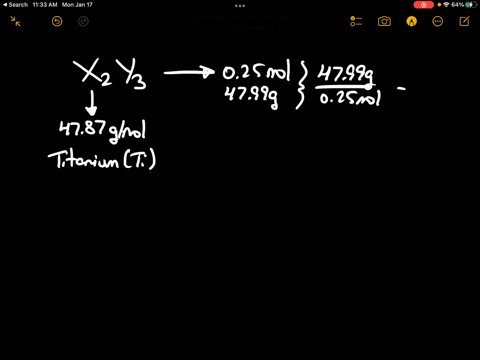 a-compound-is-composed-of-two-elements-and-has-the-formula-x2y3-the-atomic-molar-mass-of-x-is-4787gmol-and-025-mol-of-the-compound-has-a-mass-of-4799g-what-is-most-likely-the-identity-of-com-87657