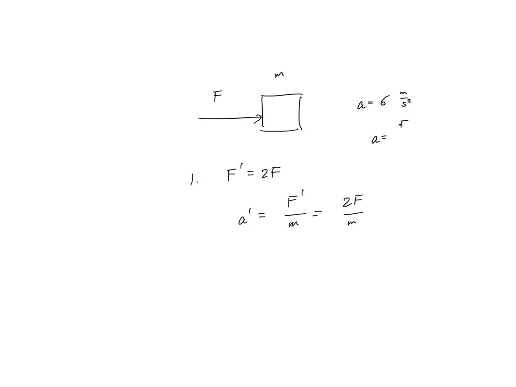 SOLVED A constant force is applied to an object, causing the object to accelerate at 6.00 m/s^2