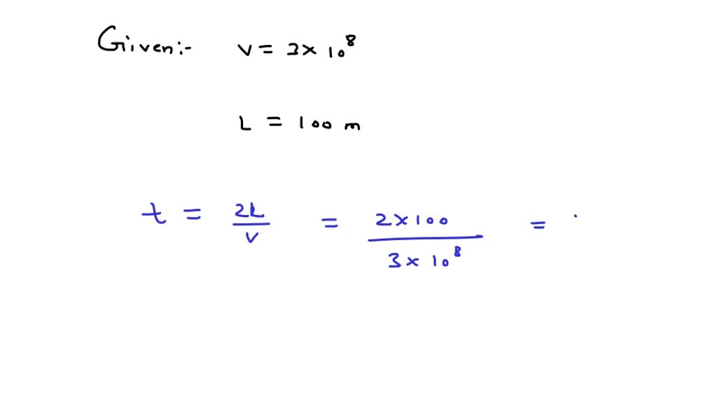 Two independent events occur 100m apart with an intervening time ...