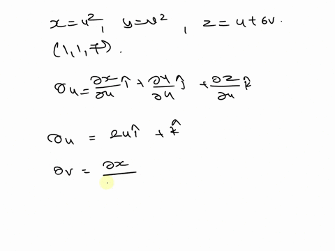 example-9-find-the-tangent-plane-to-the-surface-with-parametric-equations-xu-y-v-2-u-6v-at-the-point-1-solution-we-first-compute-the-tangent-vectors-oxi-8xj-jzk-2ui-k-oxi-8vj-jvk-2vj-6k-thus-05113