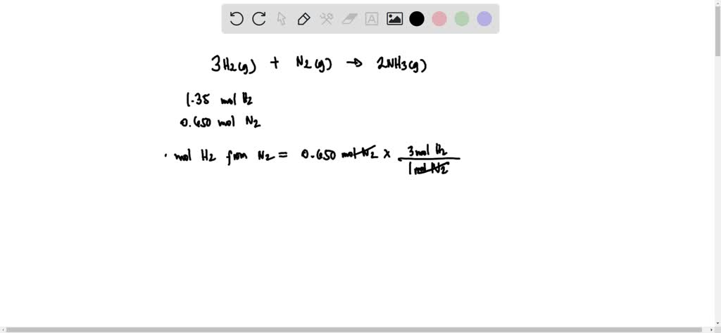 SOLVED: Calculate the moles of ammonia (NH3, 17.0 g/mol) formed when 12 ...