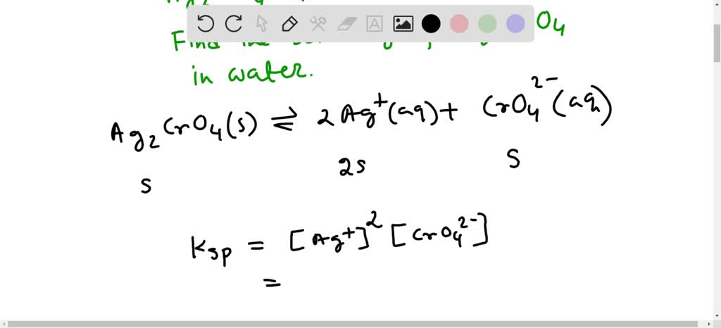 Solved Estimate The Solubility Of Ag2cro4 In Water If The Solubility Product Constant Ksp For 