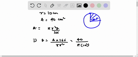 in-a-circle-of-radius-10-cm-a-sector-has-an-area-of-40-sq-cm-what-is-the-degree-measure-of-the-arc-of-the-sector-72-144-180-63365