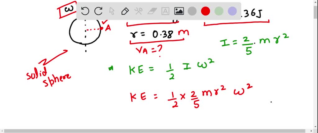 Solved A Uniform Sphere With Mass Kg And Radius M Is Rotating At Constant Angular