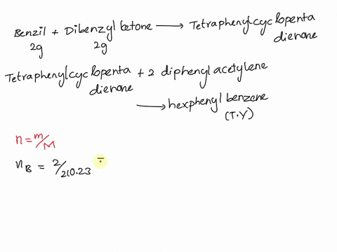 question-how-do-calculate-the-theoretical-yield-of-hexphenylbenzene-isteps-taken-j0200g-of-benzil-and-dibenzylketone-used-to-produce-ttetraphenylcyclopentadienone-0-equiv-tetraphenylcyclopen-61395