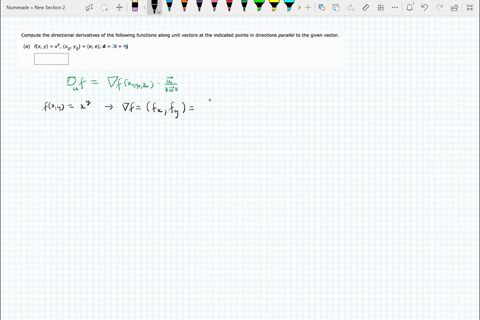 compute-the-directional-derivatives-of-the-following-functions-along-unit-vectors-at-the-indicated-points-in-directions-parallel-to-the-given-vector-a-fxy-xy-xo-yo-e-e-d-3i-4j-57542