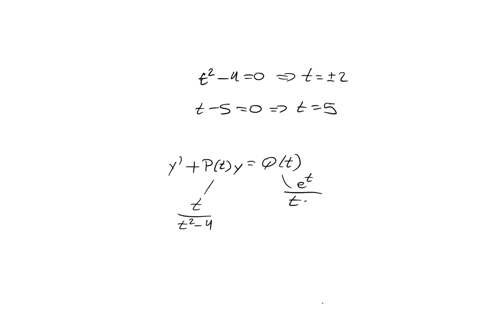consider-the-first-order-differential-equation-yprimefractt2-4-yfracett-5-for-each-of-the-initial-conditions-below-determine-the-largest-interval-atb-on-which-the-existence-and-uniqueness-theorem-fo-2