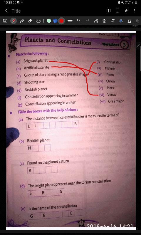 match-the-follwing-question-pls-date-planets-and-constellations-wortsheed-match-the-following-a-brightest-planet-constellation-b-artificial-satellite-ti-meteor-c-group-ofstarshavinga-recogni-06717