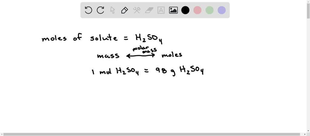 Solved Calculate The Molality Of A Sulfuric Acid Solution Containing G Of Sulfuric Acid In