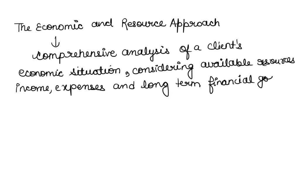 In your financial planning practice, you take the Economic and Resource