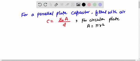 parallel-plate-capacitor-has-circular-plates-of-820-cm-radius-and-130-mm-separation-a-calculate-the-capacitance-b-find-the-charge-for-potential-difference-of-120-v-40735