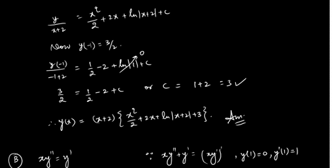 solve-the-following-initial-value-problems-a-y-yx2x24x5-y-132-b-xyy-y10-y1-1