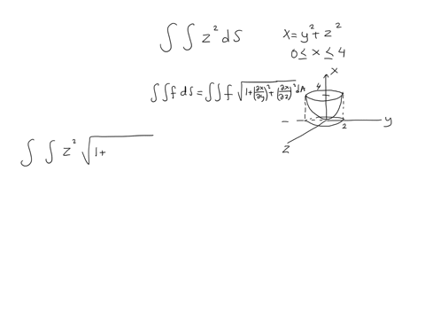 evaluate-the-surface-integral-s-z2-ds-s-is-the-part-of-the-paraboloid-x-y2-z2-given-by-0-x-4