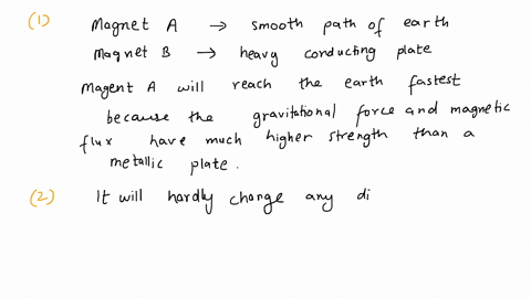 from-equal-heights-magnet-a-is-04-points-two-identical-bar-magnets-are-dropped-patch-of-earth_-magnet-b-is-dropped-from-above-dropped-from-above-over-smooth-flat-heavy-conducting-plate-which-48375