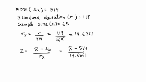 24-sat-scores-the-college-board-reports-that-in-a-recent-year-the-mean-mathematics-sat-score-was-514-and-the-standard-deviation-was-118-a-sample-of-65-scores-is-chosen-b-what-is-the-probabil-22294
