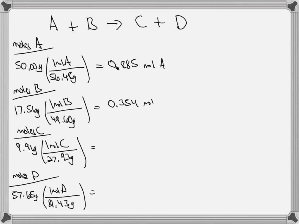 SOLVED 50 00g Of Compound A molar Mass 56 48 G mol And 17 56g Of solved-50-00g-of-compound-a-molar-mass-56-48-g-mol-and-17-56g-of