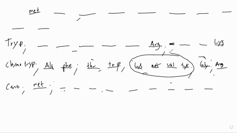 a-protein-biochemist-attempted-to-determine-the-amino-acid-sequence-of-a-decapeptide-use-the-results-from-the-trypsin-chymotrypsin-and-cyanogen-bromide-treatments-to-suggest-the-amino-acid-sequence-of