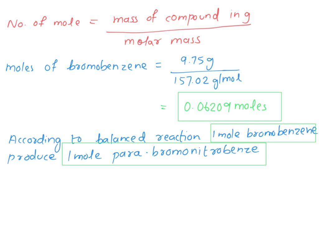 SOLVED: What is the Theoretical yield of mononitration of bromobenzene