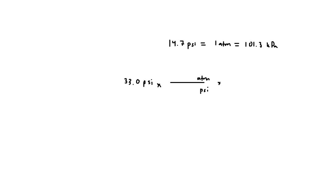 SOLVED A tire pressure gauge reads 33.0 pounds per square inch How