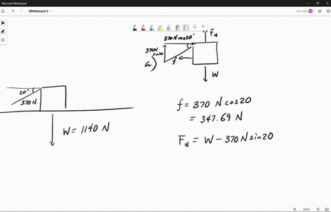 1-1140-n-crate-is-being-pushed-across-a-level-floor-at-a-constant-speed-by-a-force-f-of-370-n-at-an-angle-of-200-below-the-horizontal-a-what-is-the-coefficient-of-kinetic-friction-between-th-70037