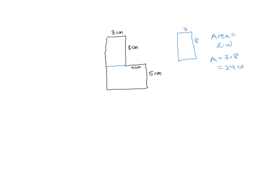 SOLVED: Calculate the area of the shape below: Give your answer in cm2 ...