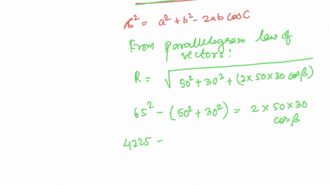 the-resultant-of-the-50-lb-and-30-lb-forces-in-figure-5-is-r-if-r-65lb-determine-the-angles-and-using-triangle-method-law-of-sines-and-cosines