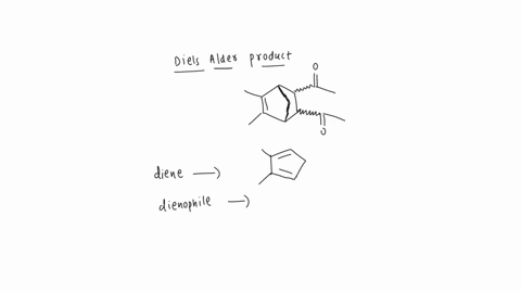 4-pts-draw-the-structures-of-the-diene-and-dienophile-needed-to-form-the-diels-alder-product-shown-diene-dienophile-6-2-pts-is-the-product-in-question-4a-the-endo-or-exo-product-2-pts-should-24006