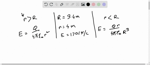a-solid-non-conducting-sphere-has-a-radius-of-34-m-the-charge-on-the-sphere-is-uniformly-distributed-if-the-magnitude-of-the-electric-field-at-a-point-4-m-from-the-surface-of-the-sphere-is-e-23118