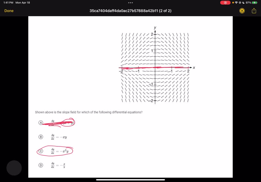 solved-shown-above-is-the-slope-field-for-which-of-the-following