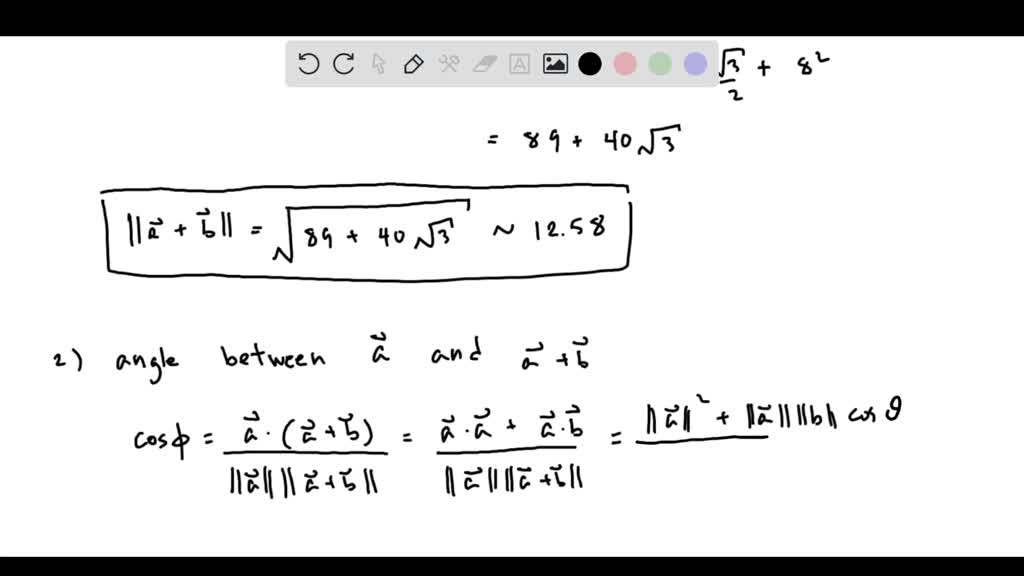 solved-3-given-a-5-b-8-and-the-angle-a-b-150-find-1-a-the-magnitude-of