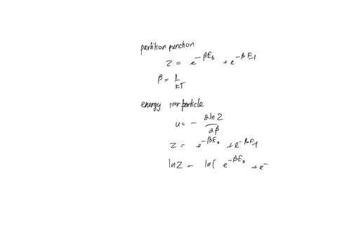2-a-a-system-with-two-nondegenerate-energy-levelso-and-o-is-populated-by-n-distinguishable-particles-at-a-temperature-t-i-ii-write-down-the-partition-functionzfor-this-system-calculate-the-h-22079